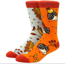 Lade das Bild in den Galerie-Viewer, Autumn Themed Odd Paired Socks - Crazy Sock Thursdays
