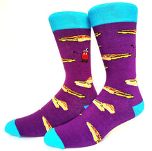 Charger l&#39;image dans la galerie, Breakfast on Purple Crazy Socks - Crazy Sock Thursdays
