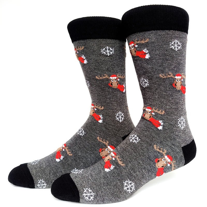 Santa Moose Crazy Christmas Socks - Crazy Sock Thursdays